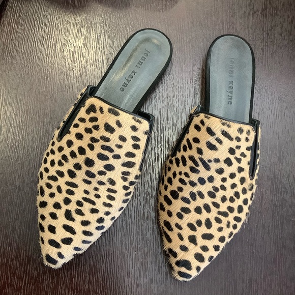 Jenni Kayne Shoes - Jenni Kayne Ponyhair Mules Leopard Slides